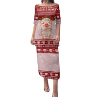 Lovely Pig Merry Christmas Family Matching Puletasi and Hawaiian Shirt Xmas Holiday Patterns - Wonder Print Shop