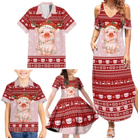 Lovely Pig Merry Christmas Family Matching Summer Maxi Dress and Hawaiian Shirt Xmas Holiday Patterns - Wonder Print Shop