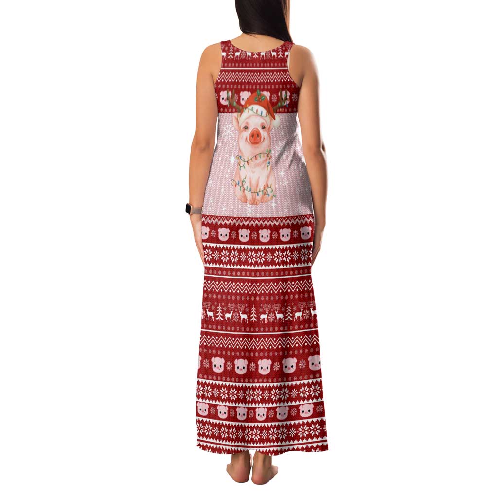 Lovely Pig Merry Christmas Family Matching Tank Maxi Dress and Hawaiian Shirt Xmas Holiday Patterns - Wonder Print Shop