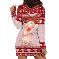 Lovely Pig Merry Christmas Hoodie Dress Xmas Holiday Patterns - Wonder Print Shop