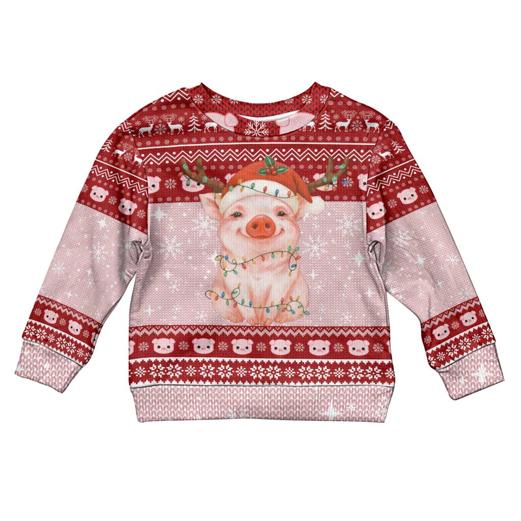 Lovely Pig Merry Christmas Kid Ugly Christmas Sweater Xmas Holiday Patterns - Wonder Print Shop
