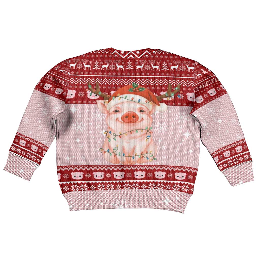 Lovely Pig Merry Christmas Kid Ugly Christmas Sweater Xmas Holiday Patterns - Wonder Print Shop