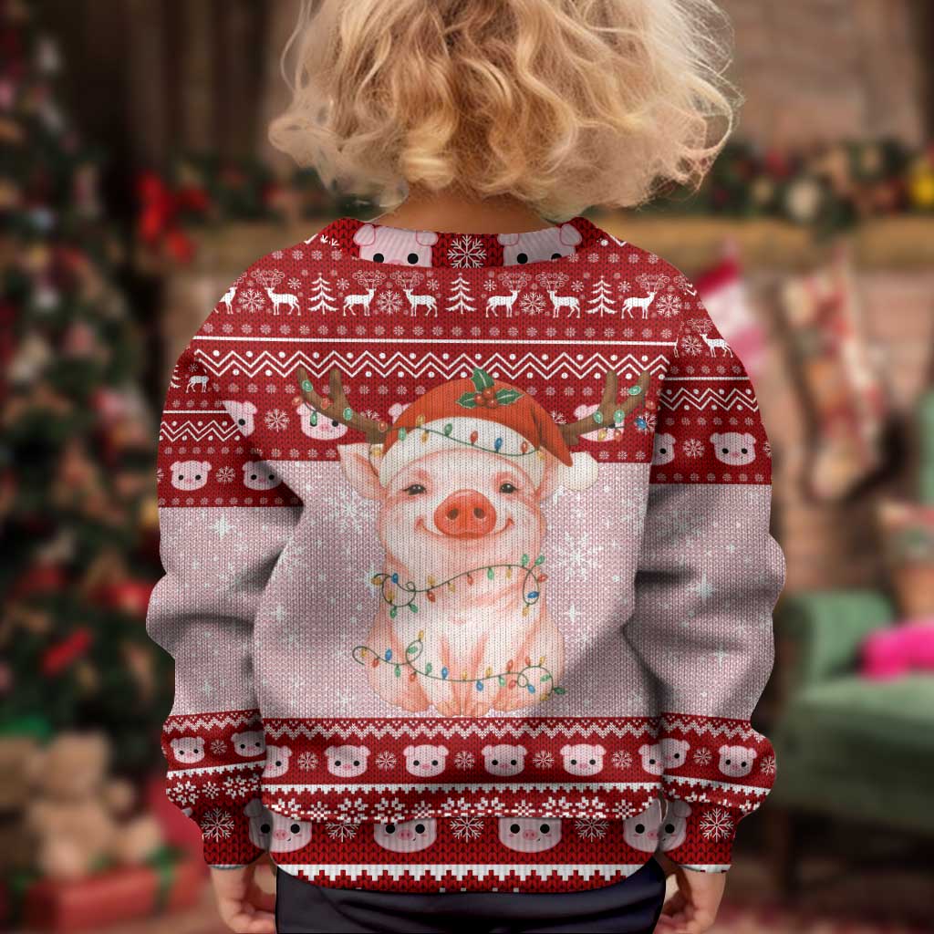 Lovely Pig Merry Christmas Kid Ugly Christmas Sweater Xmas Holiday Patterns - Wonder Print Shop