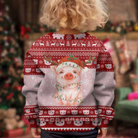 Lovely Pig Merry Christmas Kid Ugly Christmas Sweater Xmas Holiday Patterns - Wonder Print Shop