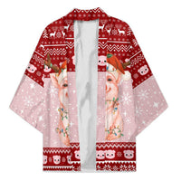 Lovely Pig Merry Christmas Kimono Xmas Holiday Patterns - Wonder Print Shop
