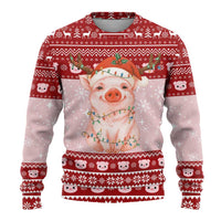 Lovely Pig Merry Christmas Ugly Christmas Sweater Xmas Holiday Patterns - Wonder Print Shop