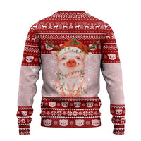 Lovely Pig Merry Christmas Ugly Christmas Sweater Xmas Holiday Patterns - Wonder Print Shop