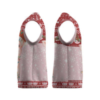 Lovely Pig Merry Christmas Knitted V-Neck Vest Xmas Holiday Patterns - Wonder Print Shop