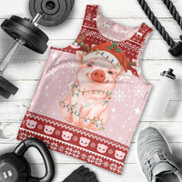 Lovely Pig Merry Christmas Men Tank Top Xmas Holiday Patterns - Wonder Print Shop