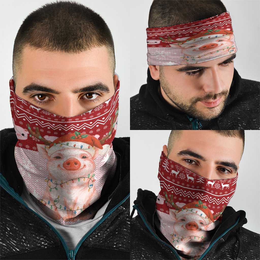 Lovely Pig Merry Christmas Neck Gaiter Xmas Holiday Patterns - Wonder Print Shop