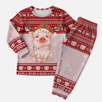 Lovely Pig Merry Christmas Pajama Set Xmas Holiday Patterns - Wonder Print Shop