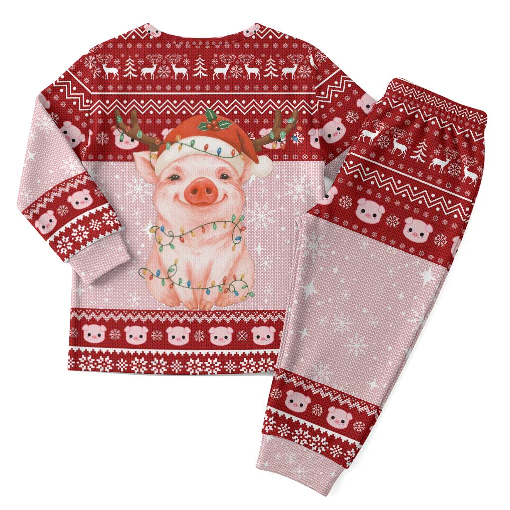 Lovely Pig Merry Christmas Pajama Set Xmas Holiday Patterns - Wonder Print Shop