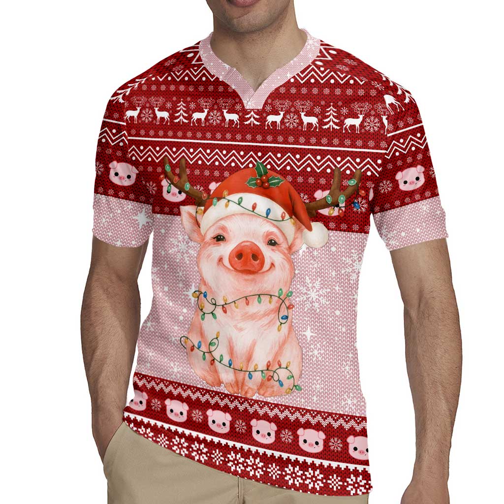 Lovely Pig Merry Christmas Rugby Jersey Xmas Holiday Patterns - Wonder Print Shop