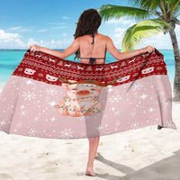 Lovely Pig Merry Christmas Sarong Xmas Holiday Patterns - Wonder Print Shop