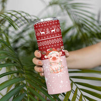 Lovely Pig Merry Christmas Skinny Tumbler Xmas Holiday Patterns - Wonder Print Shop