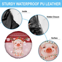 Lovely Pig Merry Christmas Spare Tire Cover Xmas Holiday Patterns - Wonder Print Shop