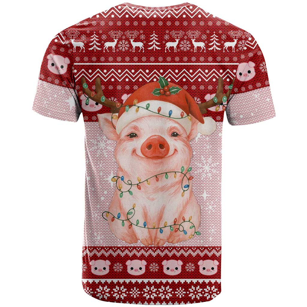 Lovely Pig Merry Christmas T Shirt Xmas Holiday Patterns - Wonder Print Shop