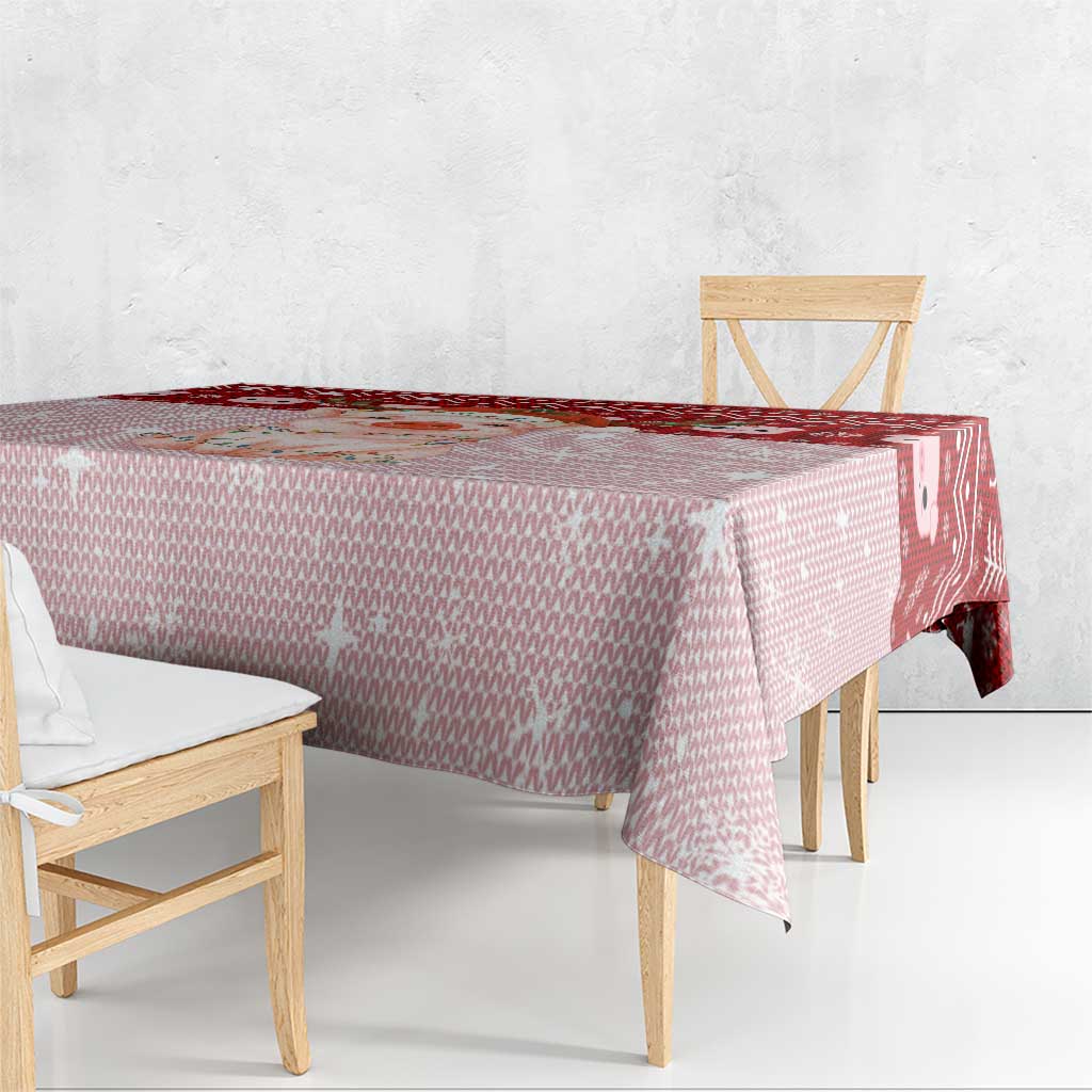 Lovely Pig Merry Christmas Tablecloth Xmas Holiday Patterns - Wonder Print Shop