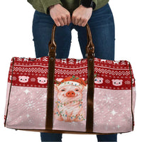Lovely Pig Merry Christmas Travel Bag Xmas Holiday Patterns - Wonder Print Shop