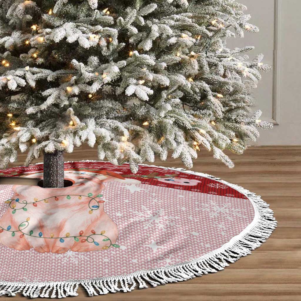 Lovely Pig Merry Christmas Tree Skirt Xmas Holiday Patterns - Wonder Print Shop