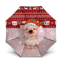 Lovely Pig Merry Christmas Umbrella Xmas Holiday Patterns - Wonder Print Shop