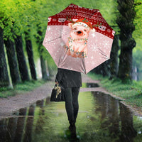 Lovely Pig Merry Christmas Umbrella Xmas Holiday Patterns - Wonder Print Shop