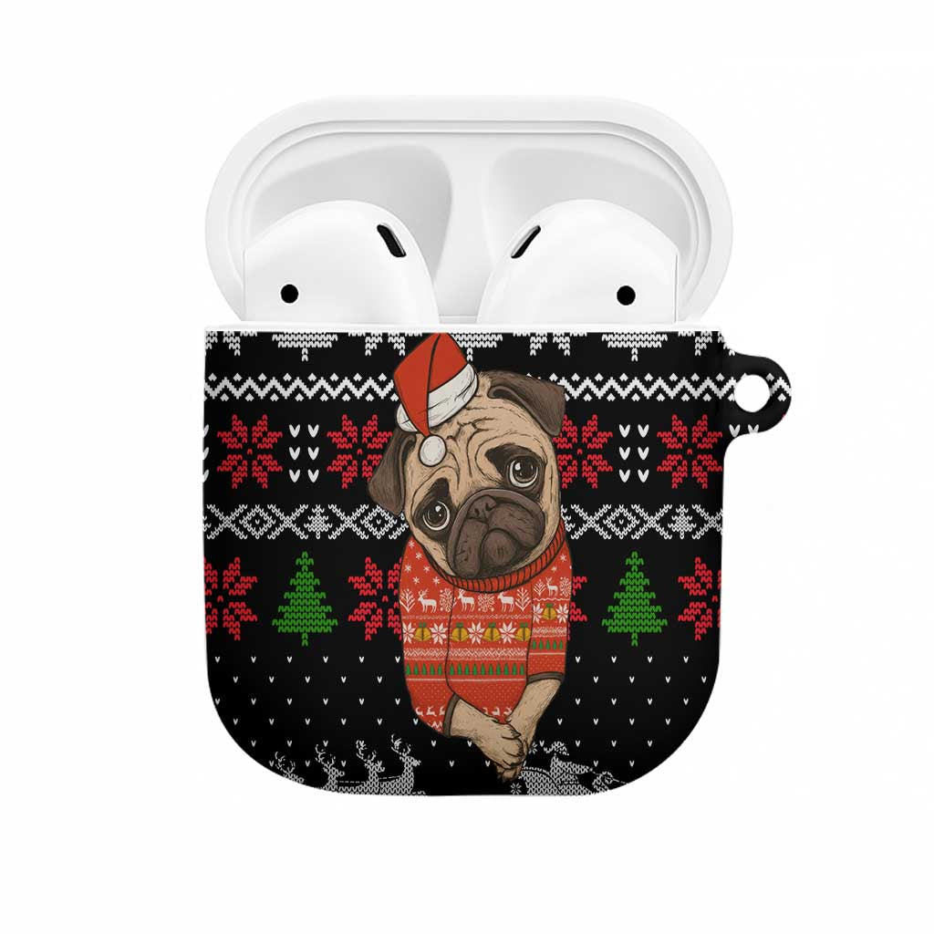 Lovely Pug Dog Christmas AirPods Case Xmas Holiday Patterns - Wonder Print Shop
