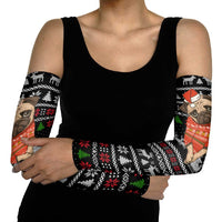 Lovely Pug Dog Christmas Arm Sleeves Xmas Holiday Patterns - Wonder Print Shop