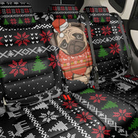 Lovely Pug Dog Christmas Back Car Seat Cover Xmas Holiday Patterns - Wonder Print Shop