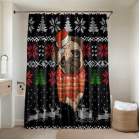 Lovely Pug Dog Christmas Bathroom Set Xmas Holiday Patterns - Wonder Print Shop