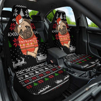 Lovely Pug Dog Christmas Car Seat Cover Xmas Holiday Patterns - Wonder Print Shop