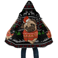 Lovely Pug Dog Christmas Cloak Xmas Holiday Patterns - Wonder Print Shop