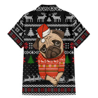 Lovely Pug Dog Christmas Family Matching Mermaid Dress and Hawaiian Shirt Xmas Holiday Patterns - Wonder Print Shop
