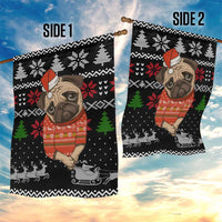 Lovely Pug Dog Christmas Garden Flag Xmas Holiday Patterns - Wonder Print Shop