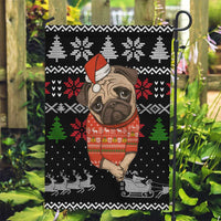 Lovely Pug Dog Christmas Garden Flag Xmas Holiday Patterns - Wonder Print Shop