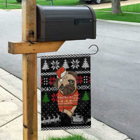 Lovely Pug Dog Christmas Garden Flag Xmas Holiday Patterns - Wonder Print Shop