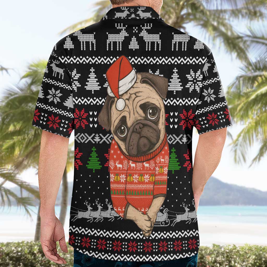 Lovely Pug Dog Christmas Hawaiian Shirt Xmas Holiday Patterns - Wonder Print Shop
