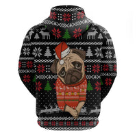 Lovely Pug Dog Christmas Hoodie Xmas Holiday Patterns - Wonder Print Shop
