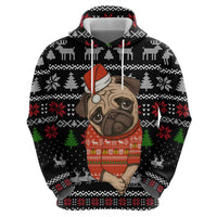 Lovely Pug Dog Christmas Hoodie Xmas Holiday Patterns - Wonder Print Shop