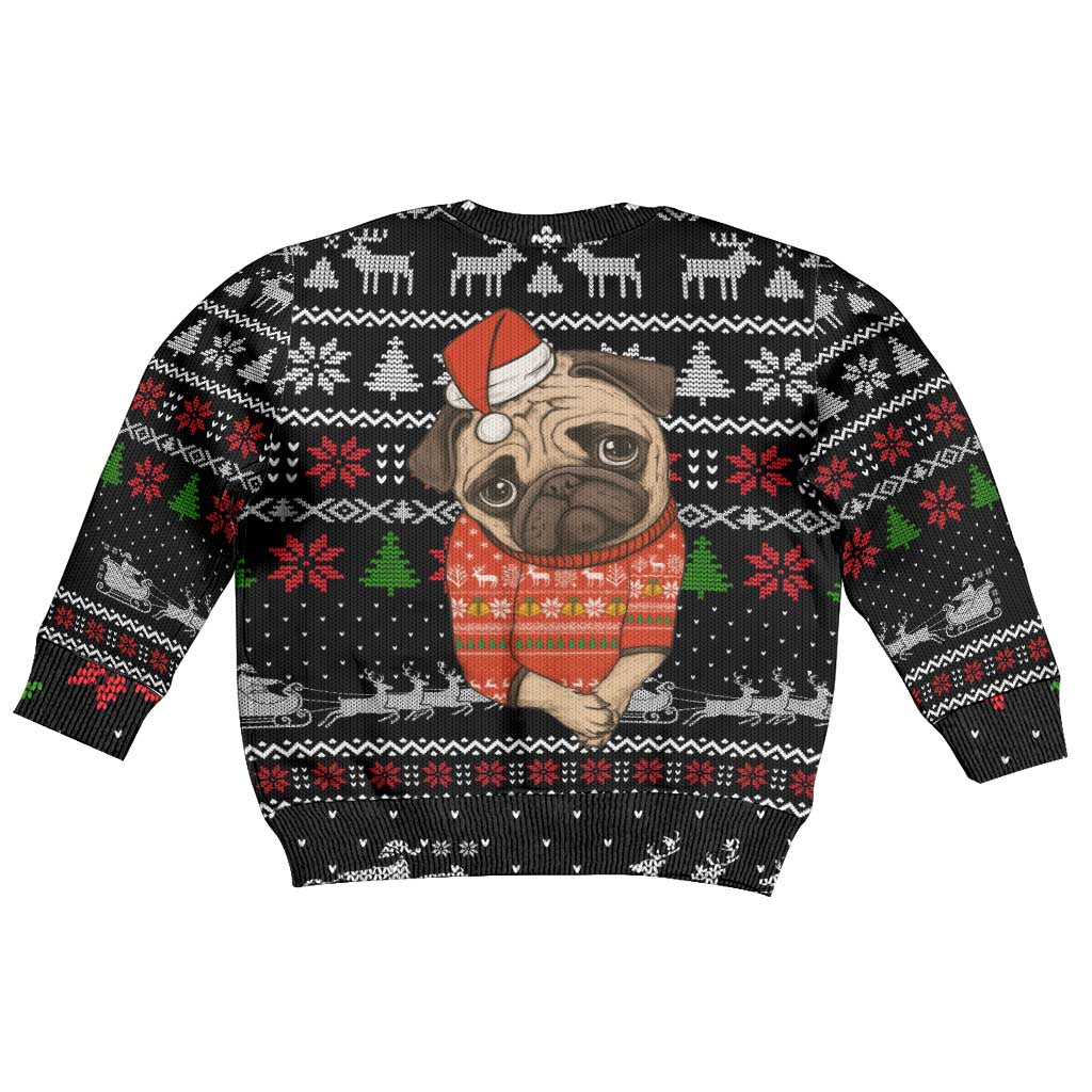 Lovely Pug Dog Christmas Kid Ugly Christmas Sweater Xmas Holiday Patterns - Wonder Print Shop