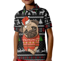 Lovely Pug Dog Christmas Kid Polo Shirt Xmas Holiday Patterns - Wonder Print Shop