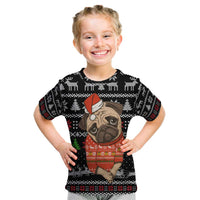 Lovely Pug Dog Christmas Kid T Shirt Xmas Holiday Patterns - Wonder Print Shop
