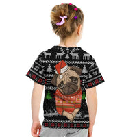 Lovely Pug Dog Christmas Kid T Shirt Xmas Holiday Patterns - Wonder Print Shop