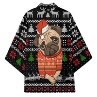 Lovely Pug Dog Christmas Kimono Xmas Holiday Patterns - Wonder Print Shop