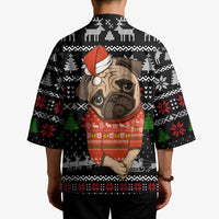 Lovely Pug Dog Christmas Kimono Xmas Holiday Patterns - Wonder Print Shop