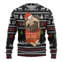Lovely Pug Dog Christmas Ugly Christmas Sweater Xmas Holiday Patterns - Wonder Print Shop
