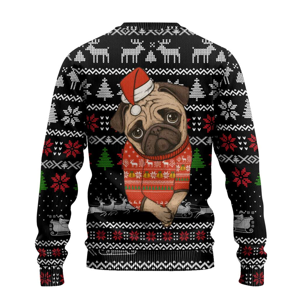 Lovely Pug Dog Christmas Ugly Christmas Sweater Xmas Holiday Patterns - Wonder Print Shop