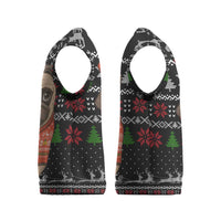 Lovely Pug Dog Christmas Knitted V-Neck Vest Xmas Holiday Patterns - Wonder Print Shop