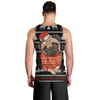 Lovely Pug Dog Christmas Men Tank Top Xmas Holiday Patterns - Wonder Print Shop