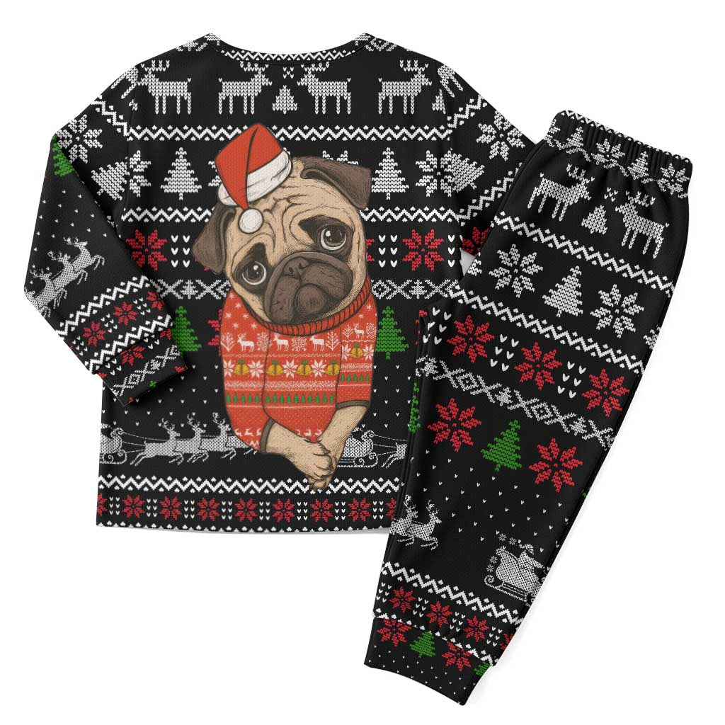 Lovely Pug Dog Christmas Pajama Set Xmas Holiday Patterns - Wonder Print Shop